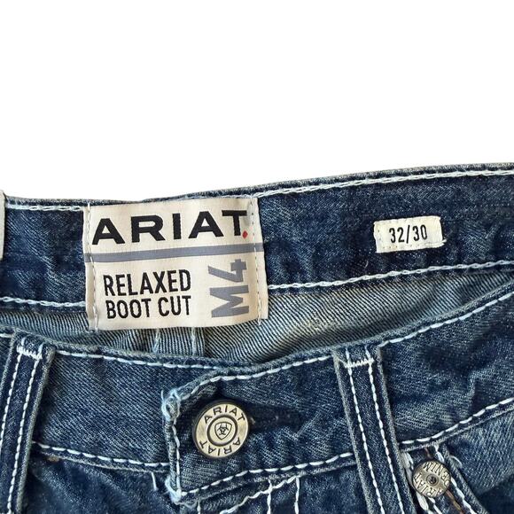 Ariat M4 Low Rise Coltrane Relaxed Boot Cut Jeans Mens SZ 32X30 - Picture 2 of 8